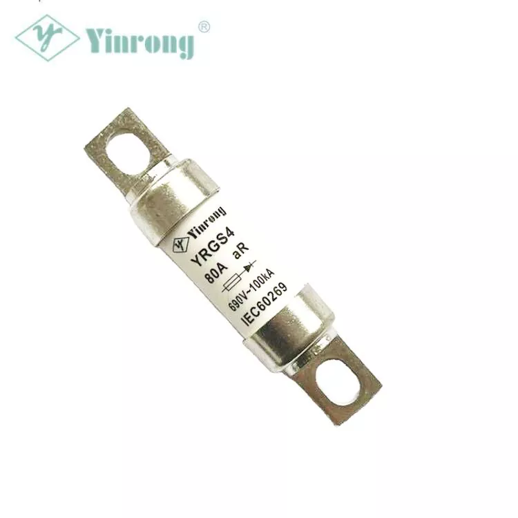 690VAC 100A ฟิวส์ความเร็วสูงแบบเชื่อมต่อด้วยโบลต์